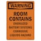 Signmission Safety Sign, OSHA WARNING, 7" Height, Room Contains Energized, Portrait OS-WS-D-57-V-13692 - alternate 1
